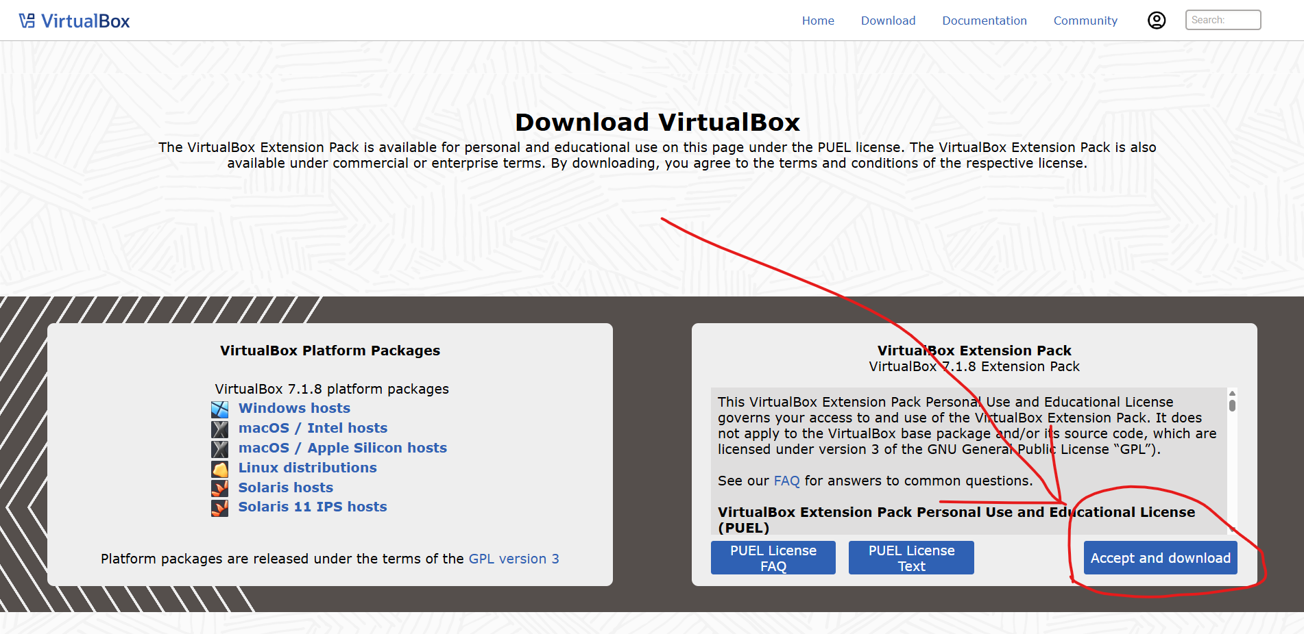Virtualbox downloads