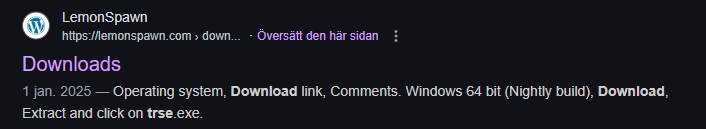 TRSE download-sida